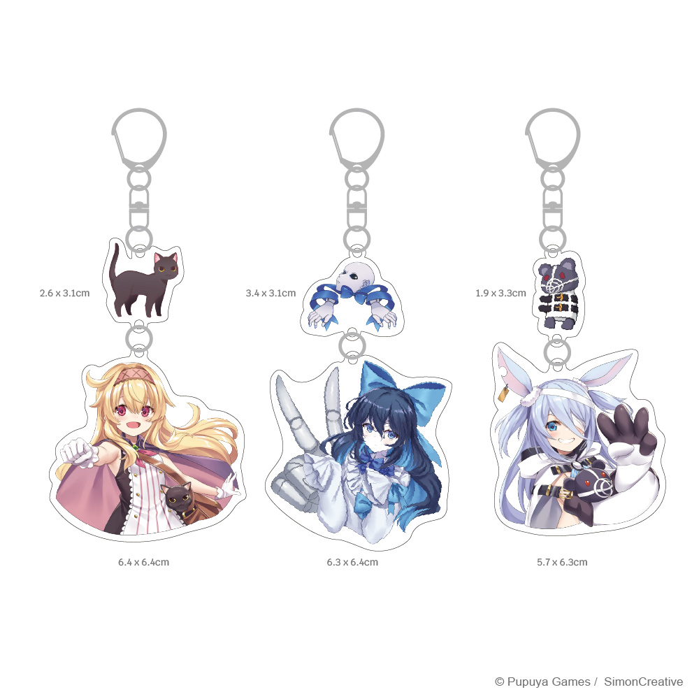 Little Witch Nobeta Acrylic Keychain 3 types (Nobeta/Tania/Monica)