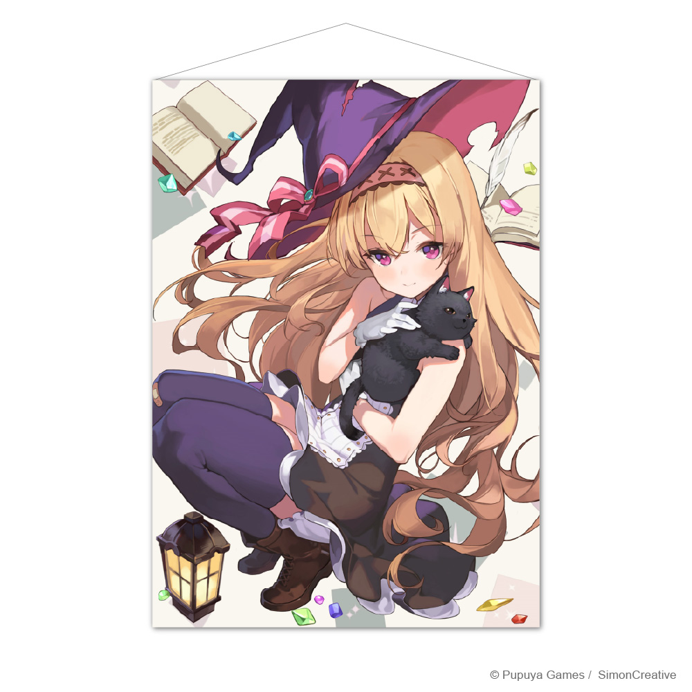 Little Witch Nobeta B2 Wall Scroll-Nobeta&Little Black Cat (Hugging)