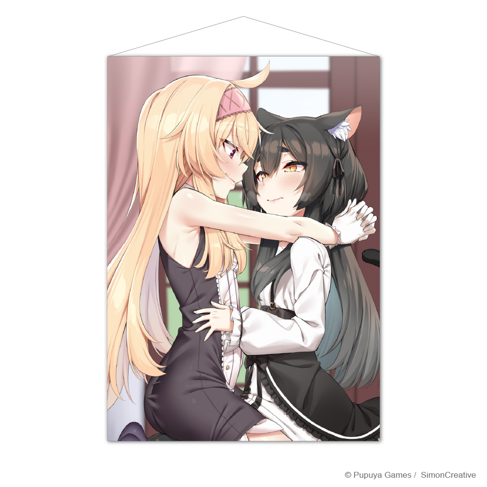 Little Witch Nobeta B2 Wall Scroll-Nobeta&Little Black Cat (Girls’ Love)